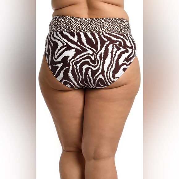 NWT La Blanca V-Front High Waist Bikini Bottom Size 6 - Picture 2 of 7